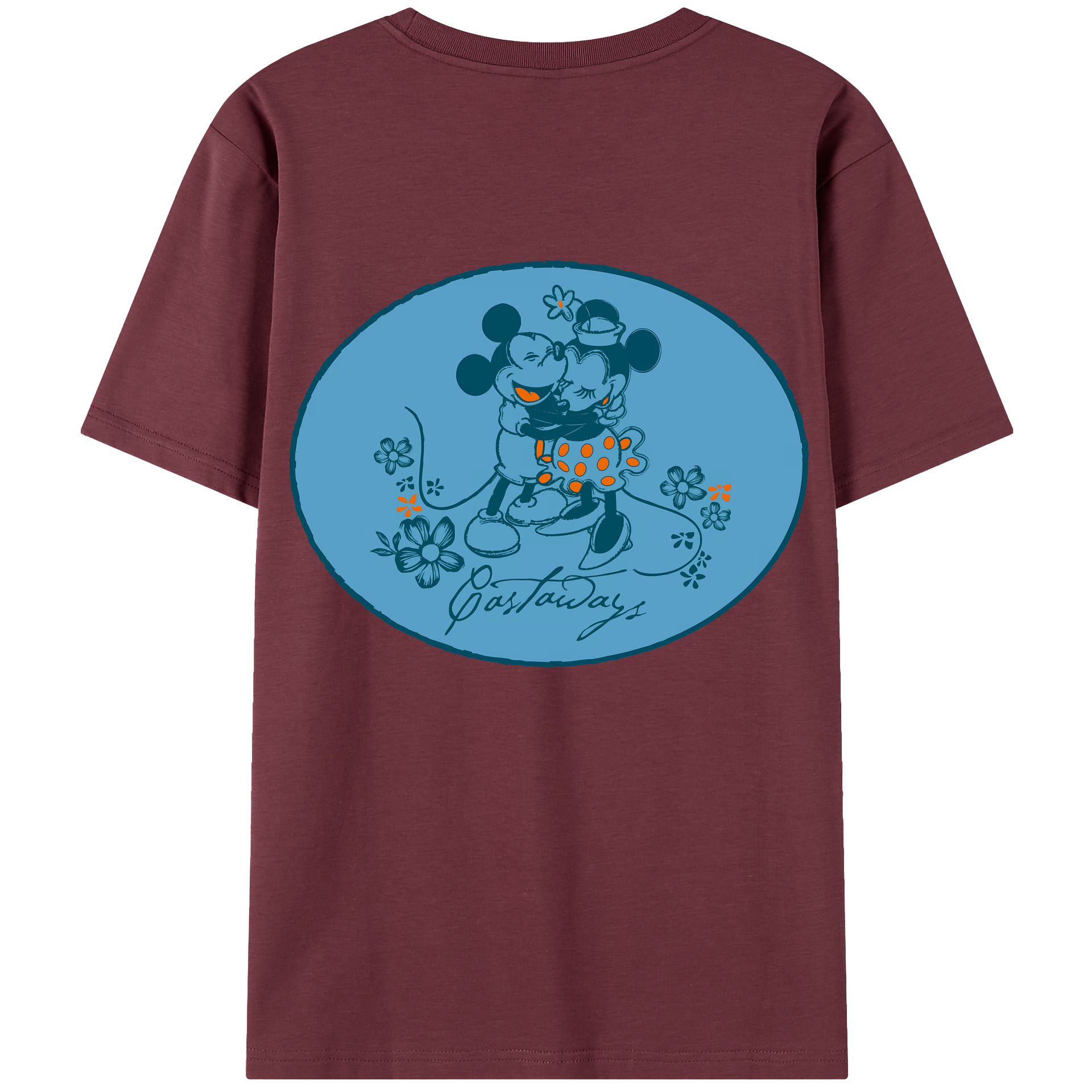 （画像用） ミッキーマウス Mickey Mouse 綿100％半袖Tシャツ（背面プリント）